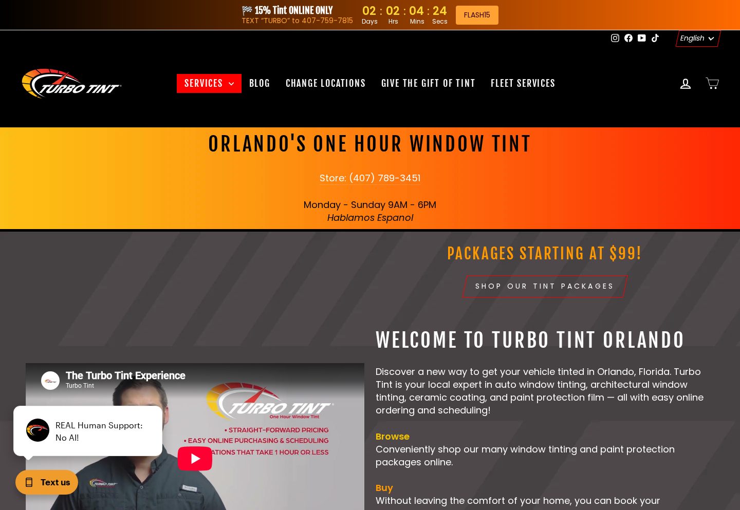 Turbo Tint Orlando website